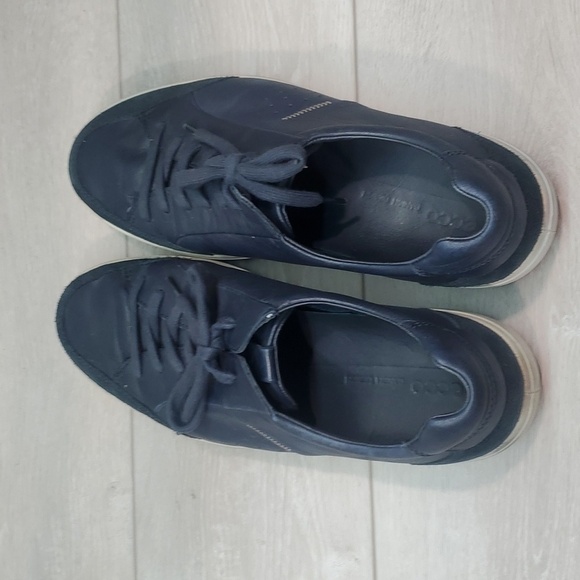 Ecco Mens Leather Loafer Sneakers Danish Design Shoes sz 47/13 - Picture 7 of 13